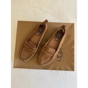 UGG CHARLIE PENNY LOAFERS TAN BROWN SUEDE - US WN SIZE 6.5